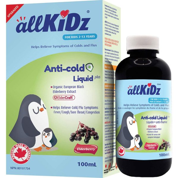 ALLKIDZ NATURALS Anti-Cold Liquid Plus (Elderberry - 100 ml) Discount