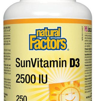 NATURAL FACTORS SunVitamin D3 (2500 IU - 250 tabs) Cheap