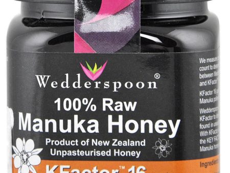 WEDDERSPOON 100% Raw Manuka Honey (Kfactor 16 - 250 Gr) on Sale