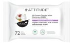 ATTITUDE All-Purpose Disinfectant Wipes 99.9(72 ct) Online Sale