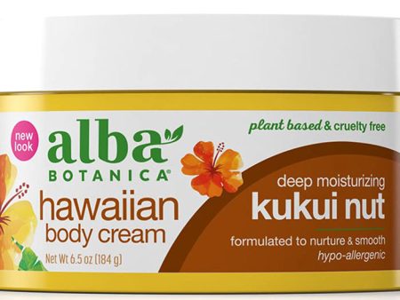 ALBA BOTANICA Moisturizing Kukui Nut Body Cream (184 gr) Online Hot Sale