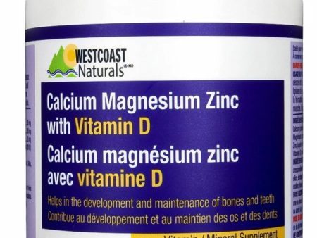 WESTCOAST NATURALS Calcium Magnesium Zinc with Vit D (200 tabs) Hot on Sale